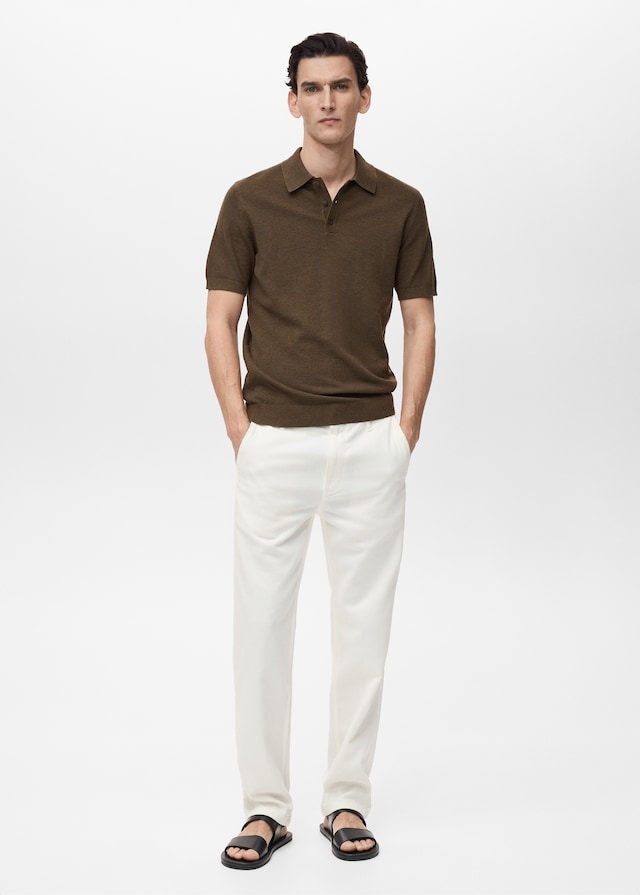 Mango Slim-Fit-Strick-T-Shirt mit Struktur Sonderangebot