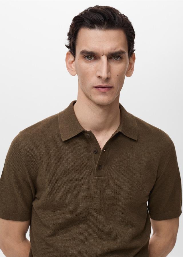 Mango Slim-Fit-Strick-T-Shirt mit Struktur Sonderangebot