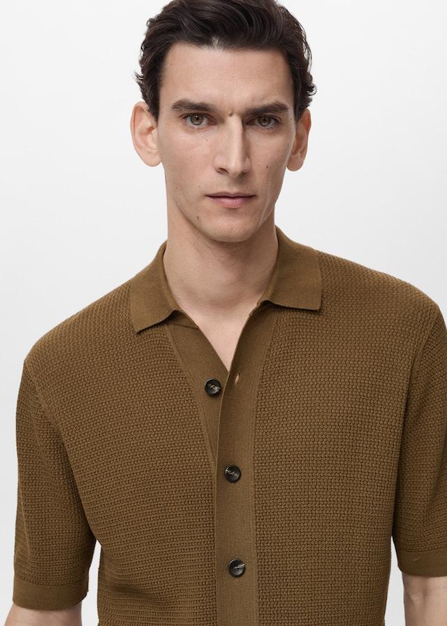Mango Strukturiertes Strickhemd Günstig kaufen