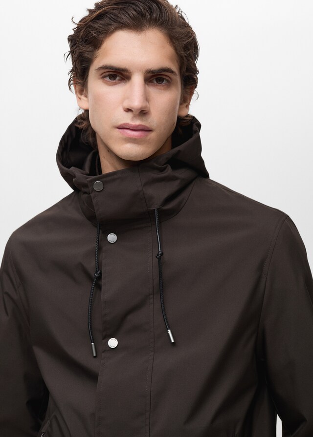 Mango Wasserabweisender Parka mit Kapuze Begrenztes Angebot