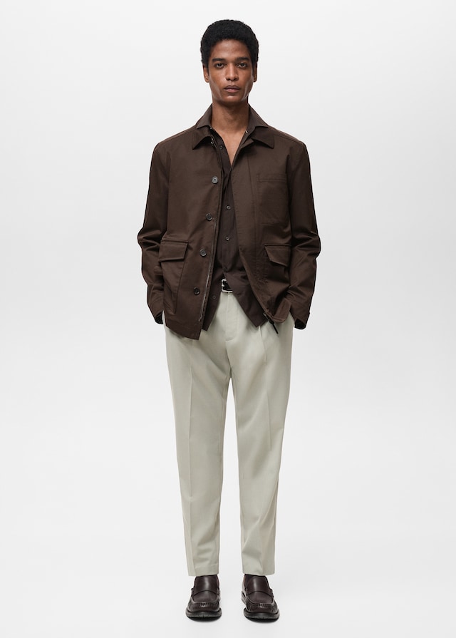Mango Wasserabweisende Baumwolljacke Online Shopping