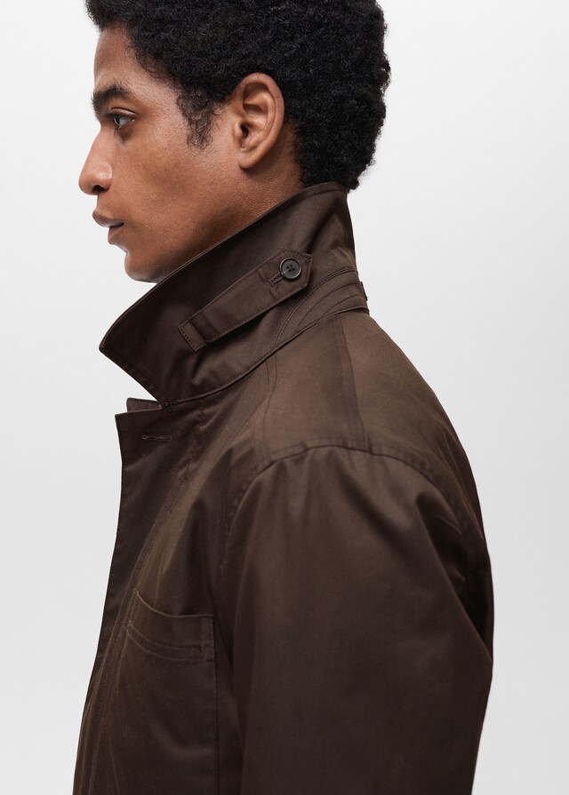Mango Wasserabweisende Baumwolljacke Online Shopping