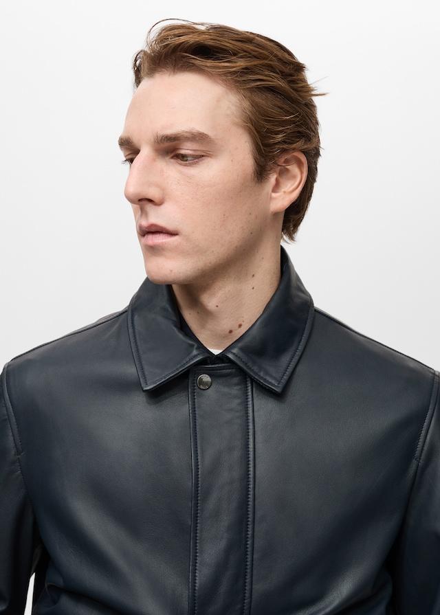 Mango Nappaleder-Jacke mit Taschen Exklusivangebot