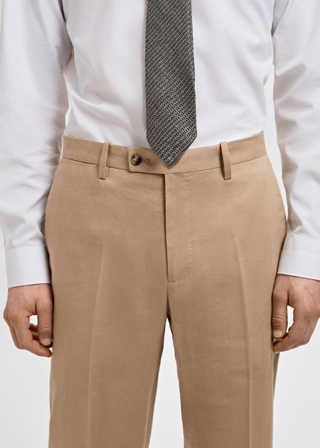 Mango Slim-Fit-Anzughose Amalfi aus 100 % Leinen Black Friday