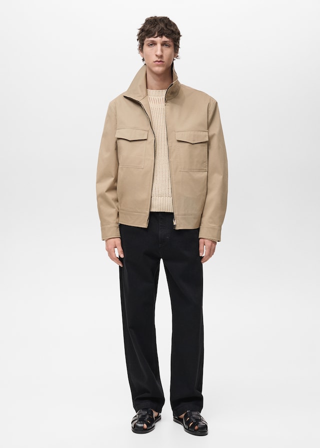 Mango Relaxed-Fit-Jacke aus Baumwolle Weihnachtsangebot