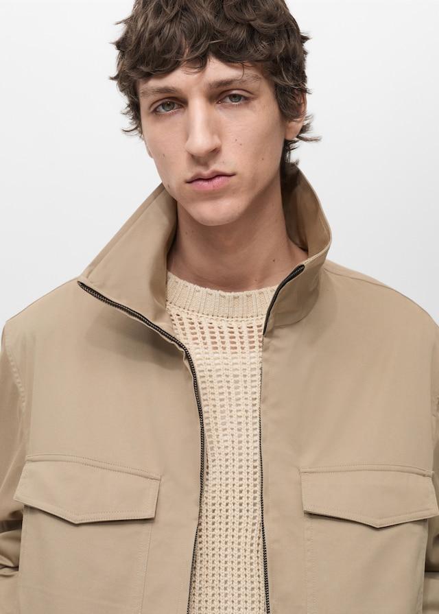 Mango Relaxed-Fit-Jacke aus Baumwolle Weihnachtsangebot
