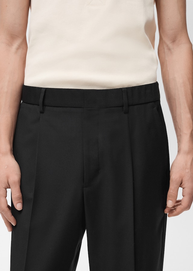 Mango Relaxed-Fit-Anzughose mit Bundfalten Vatertagsangebot