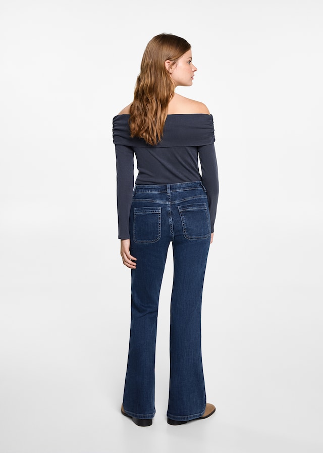 Mango Flared Jeans mit Taschen Valentinstagsangebot