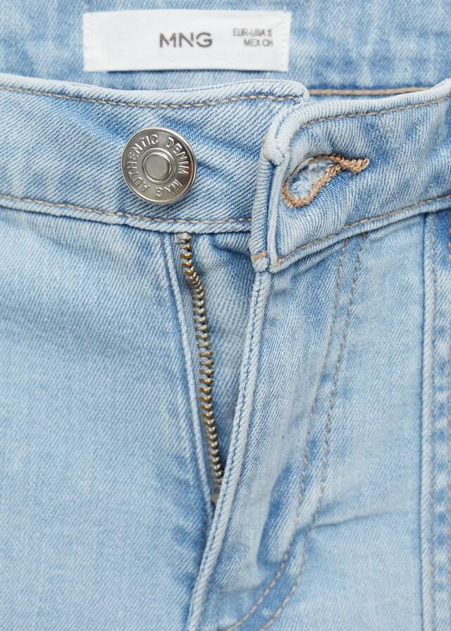 Mango Wideleg-Jeans mit ausgefranstem Saum Jubiläumsangebot