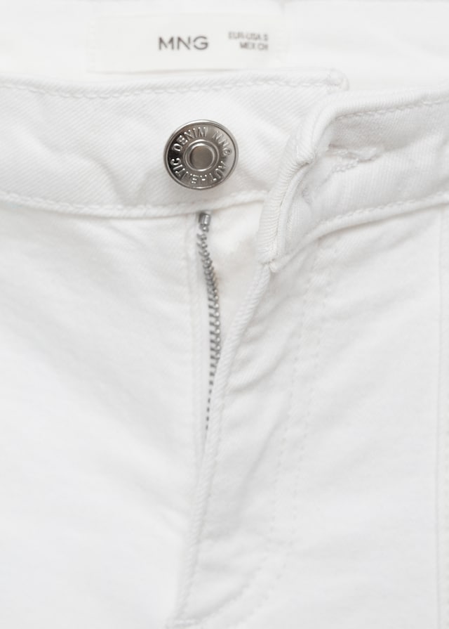 Mango Wideleg-Jeans mit ausgefranstem Saum Heißer Verkauf