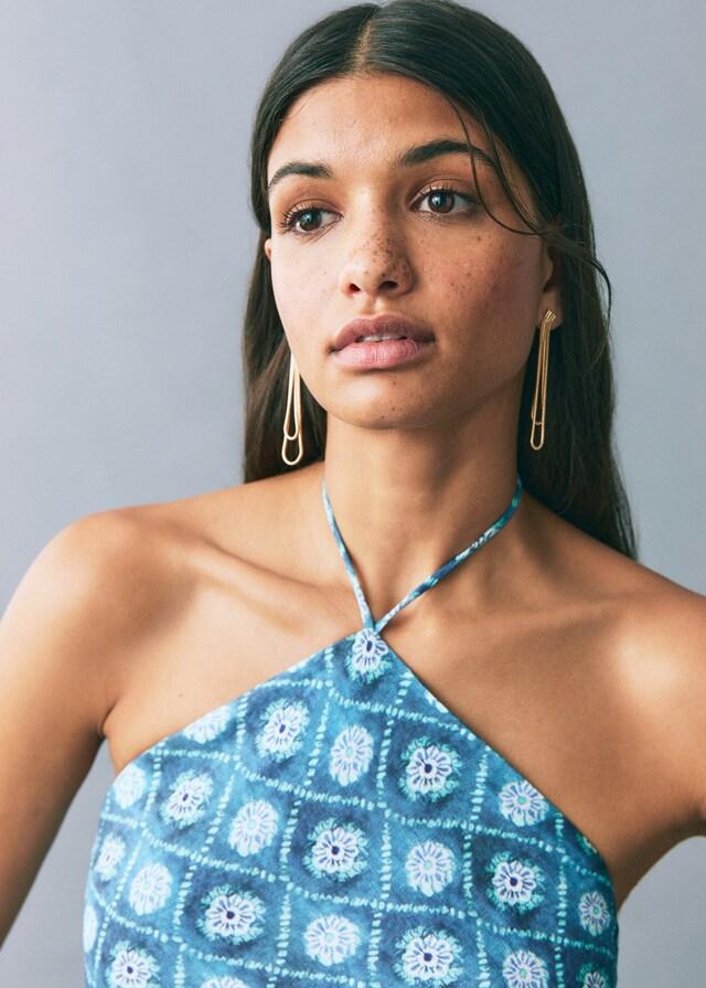 Mango Kleid mit Halfterkragen Saisonale Angebote