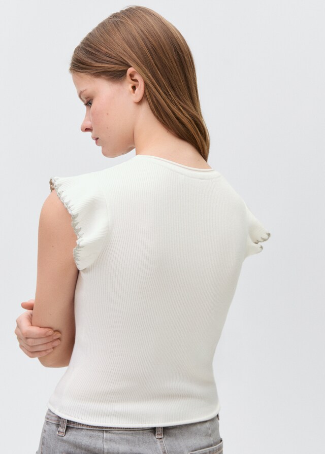 Mango Top mit Volantdetail Sonderangebote