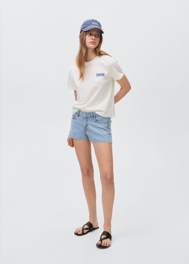 Mango Bedrucktes Baumwoll-T-Shirt Riesige Ersparnisse