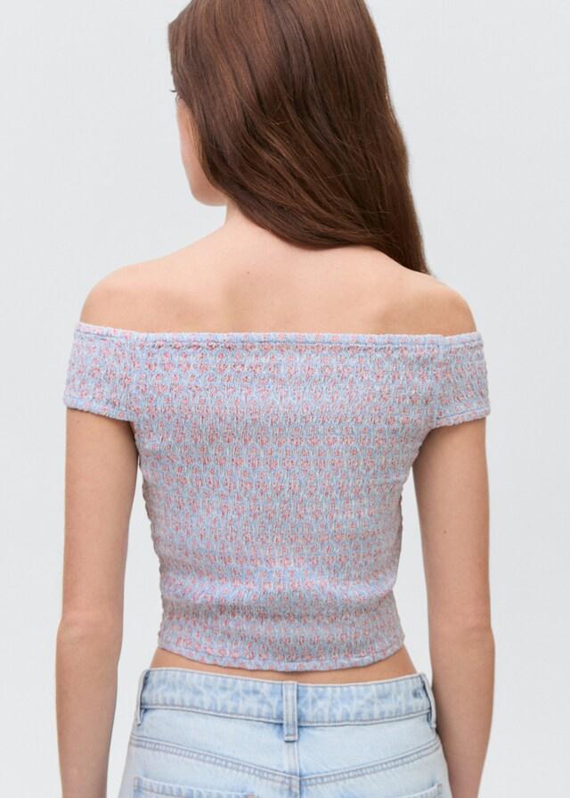 Mango Gemustertes Off-Shoulder Top Wochenangebot