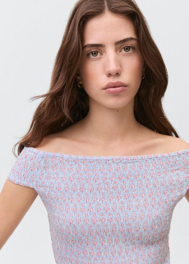 Mango Gemustertes Off-Shoulder Top Wochenangebot