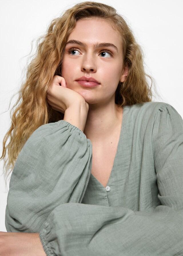 Mango Bluse mit V-Ausschnitt JETZT KAUFEN