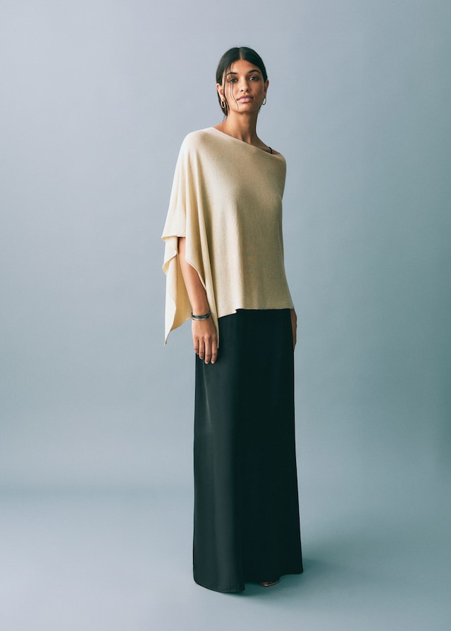 Mango Strickcape aus Lurex Bis zu 60% Rabatt