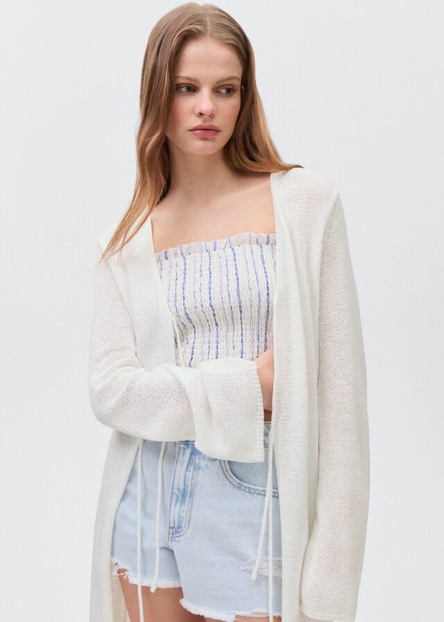 Mango Lange Strickjacke