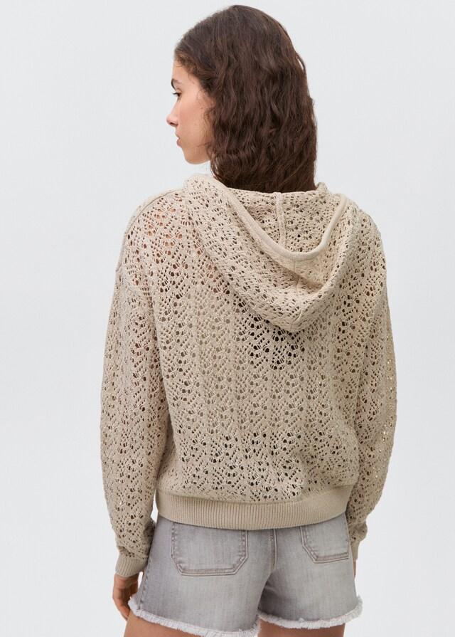 Mango Kapuzenpullover mit Lochmuster Bis zu 55% Rabatt
