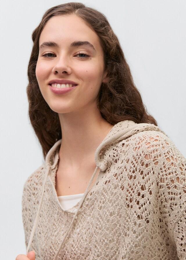 Mango Kapuzenpullover mit Lochmuster Bis zu 55% Rabatt