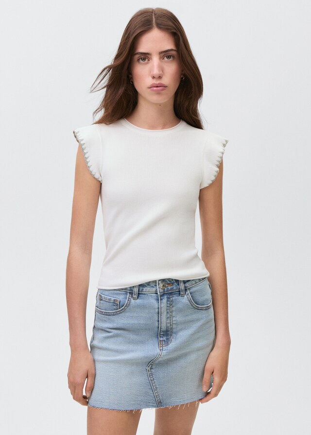 Mango Jeans-Minirock mit ausgefranstem Saum Speichern exportieren