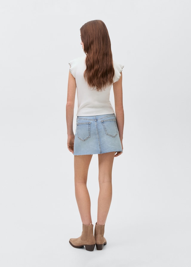 Mango Jeans-Minirock mit ausgefranstem Saum Speichern exportieren
