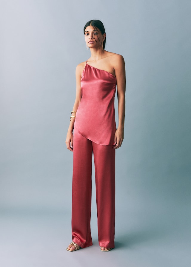 Mango Satinierte gerade Hose 50% Rabatt für begrenzte Zeit