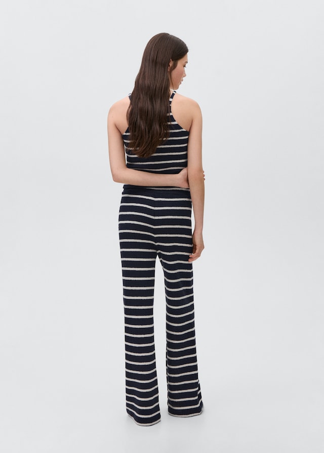 Mango Gestreifte Jersey-Hose Rabatte dieses Monats