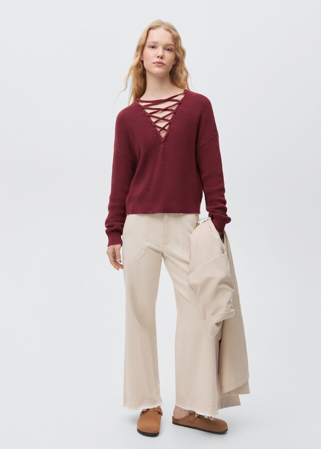 Mango Culotte-Jeans mit Taschen Verkauf