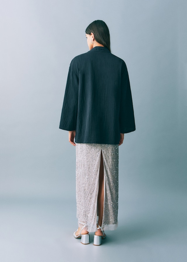Mango Kimono-Jacke Bambula Günstiger Verkauf