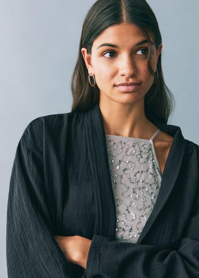 Mango Kimono-Jacke Bambula Günstiger Verkauf