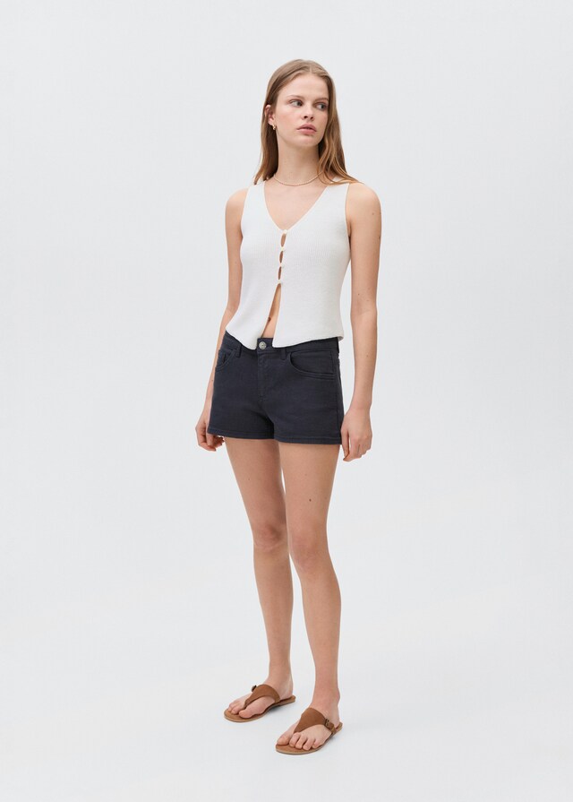 Mango Jeans-Shorts mit hoher Taille Limitierter Zeitrabatt