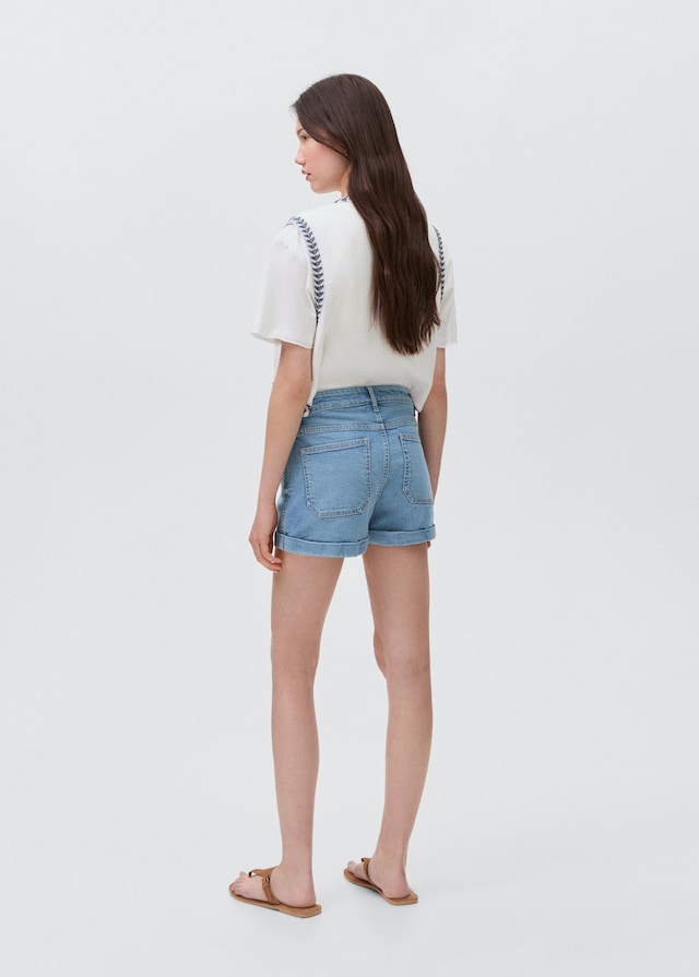 Mango Jeansshorts mit umgeschlagenem Saum Fabrikpreis
