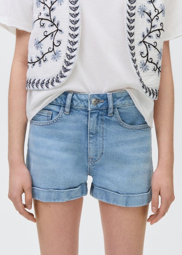 Mango Jeansshorts mit umgeschlagenem Saum Fabrikpreis