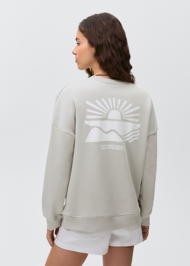 Mango Gemustertes Baumwoll-Sweatshirt Begrenztes Angebot