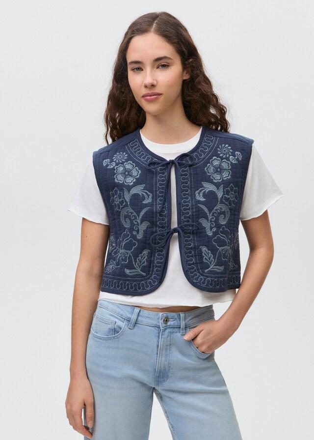 Mango Bestickte Baumwoll-Weste Cyber Monday