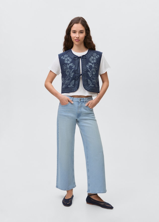 Mango Bestickte Baumwoll-Weste Cyber Monday