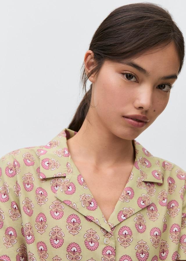 Mango Pyjama-Pack aus gemusterter Baumwolle Lagerräumung