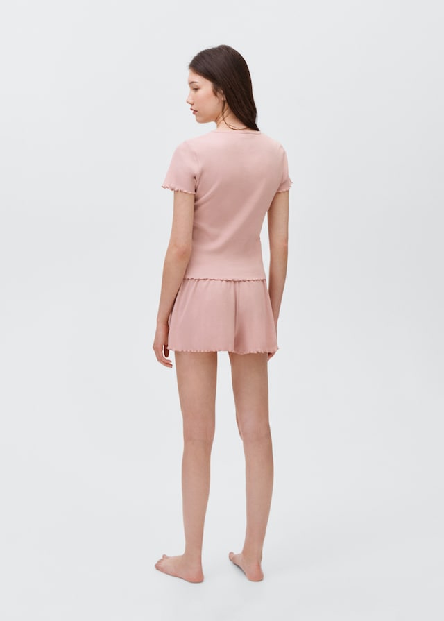 Mango Pack Kurzer Baumwoll-Pyjama Top Angebot