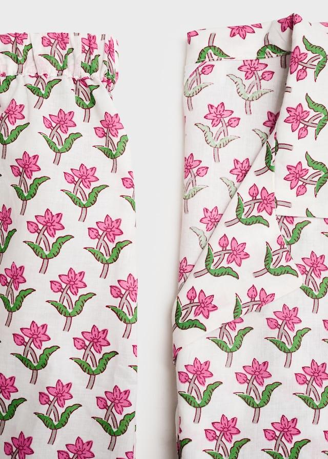 Mango Pyjama-Pack aus gemusterter Baumwolle Neueste Mode