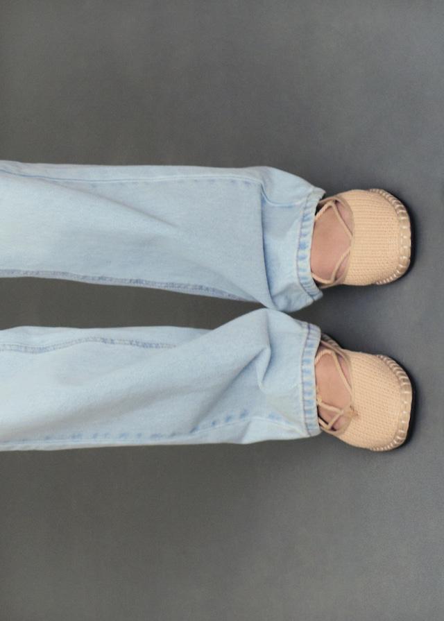 Mango Strick-Ballerina mit Schnürsenkeldetails Wochenangebot