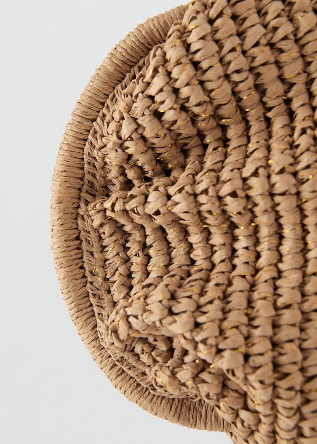 Mango Clutch-Tasche aus Naturfaser Kostenlose Rückgabe