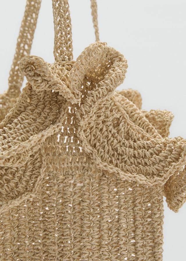 Mango Bucket Bag aus Naturfaser Letzte 3 Tage