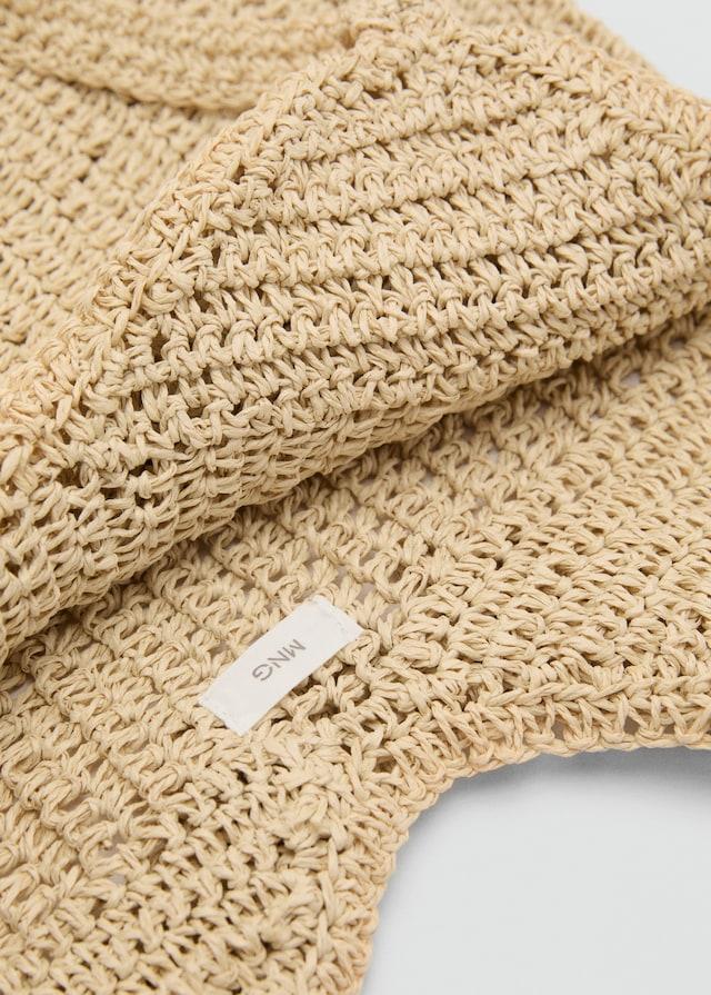 Mango Bucket Bag aus Naturfaser Letzte 3 Tage