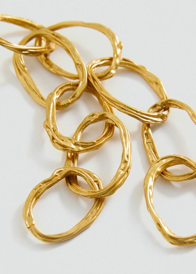 Mango Ohrhänger mit verschlungenen Ringen Black Friday Preise