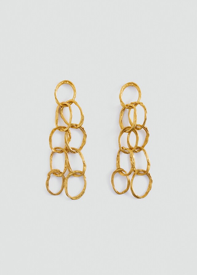 Mango Ohrhänger mit verschlungenen Ringen Black Friday Preise