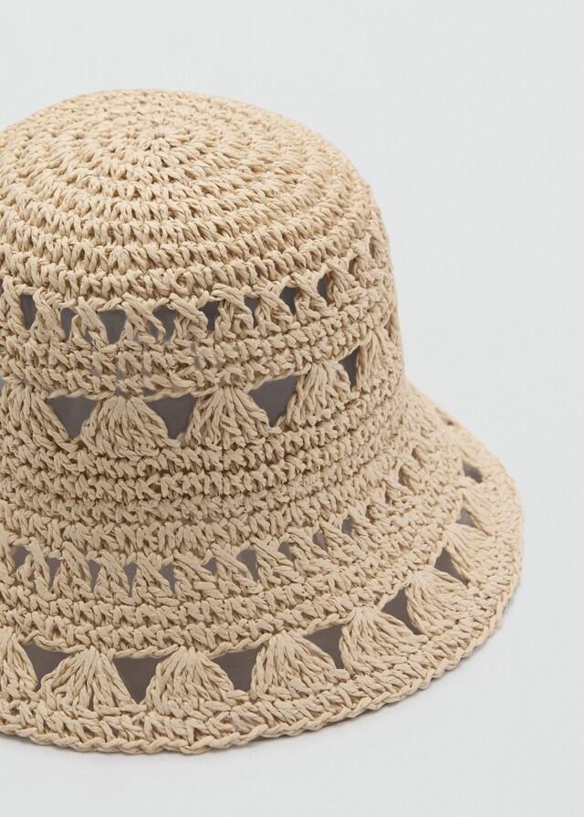 Mango Bucket Hat aus Stroh