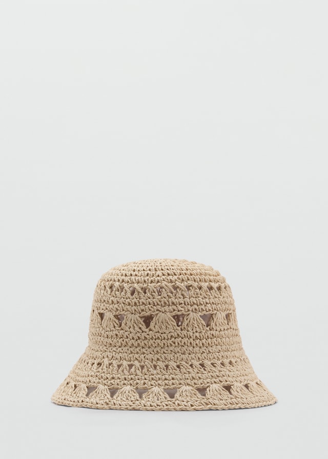 Mango Bucket Hat aus Stroh Sonderangebot