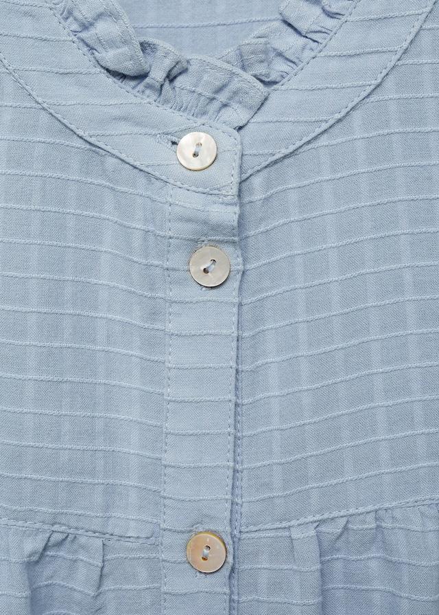Mango Texturierte Karo-Bluse Großer Ausverkauf
