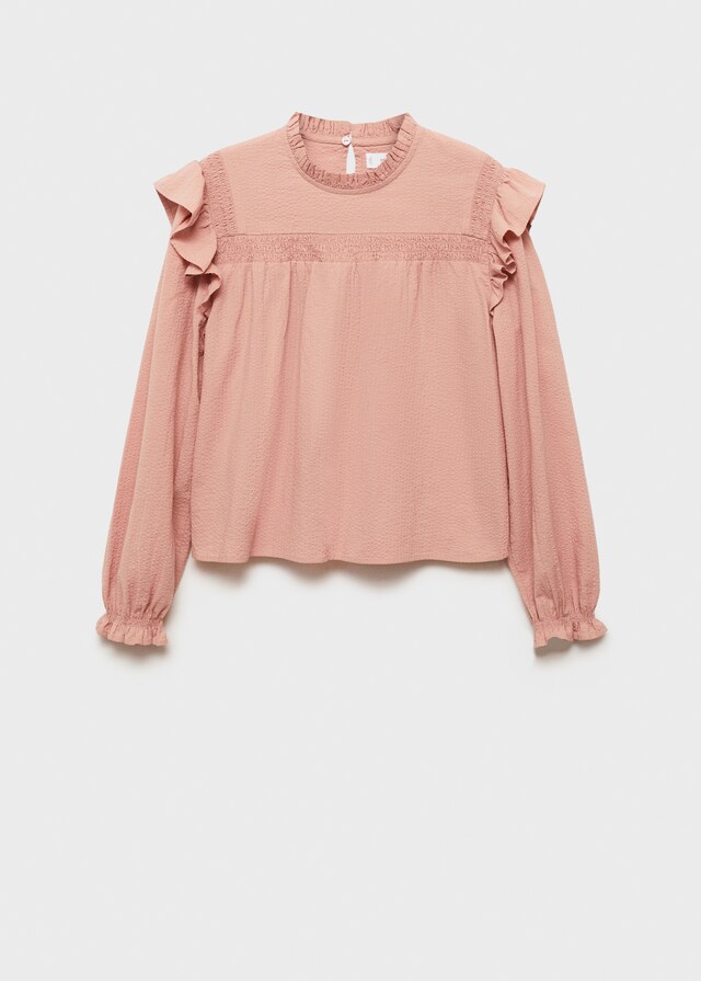 Mango Texturierte Baumwollbluse